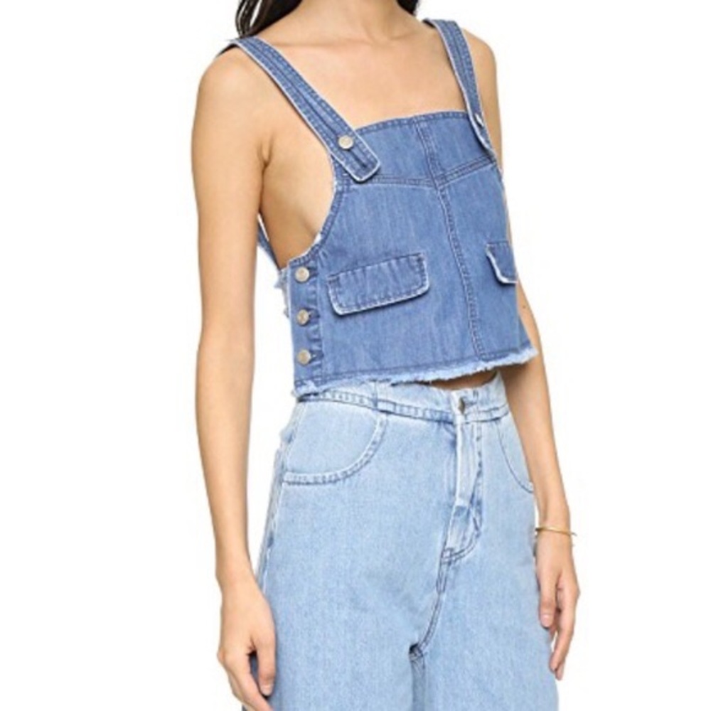 SJYP Denim Crop Top